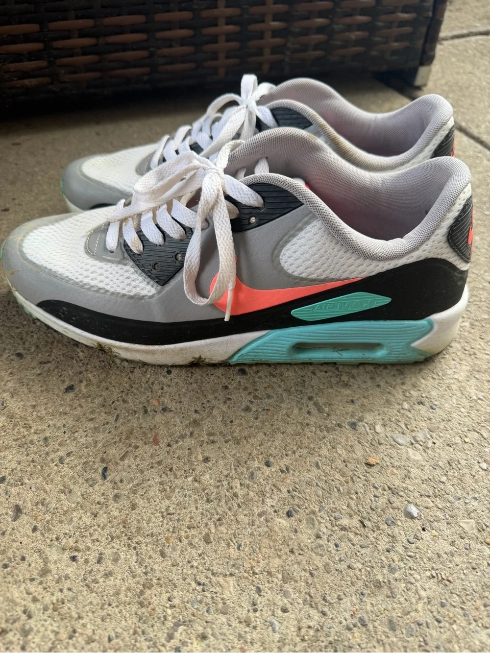 Nike Air Max Golf Spikeless White with Coral & Teal